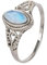 mantraroma Silber Ring Damen 925 Regenbogen Mondstein Edelstein weiß dezent verspielt