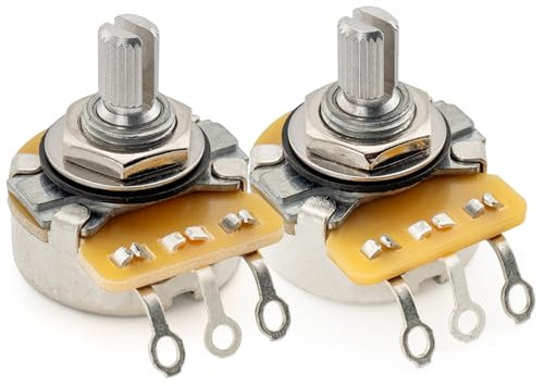 CTS 450 A250K+B250K Pots Short Split Shaft 1/4 Zoll 10% Audio Linear Taper Potentiometer für E-Gitarre Bass (1A1B Set)