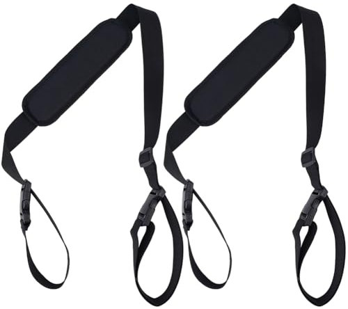 GORGECRAFT 2 Stück Tragegurt Für Strandstühle Verstellbar Für Klappstühle Rucksäcke rutschfeste Schultergurte Ersatz Für Faltbare Fahrräder Roller Camping Rucksackreisen Picknicks Im Freien Schwarz