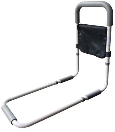Barandillas de asistencia de cama ajustables, asa de cama de seguridad con bolsa, barra de agarre para prevención de caídas, barandillas de cama para ancianos, adultos, personas mayores,