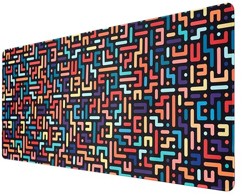 Labyrinth Mouse Pad,Large Mouse Pad, Soft Rubber Base, Non-Slip Surface,35.4x15.75x0.08inch Long Computer Keyboard Mouse Mat,Office Desk Mat,Gaming Mousepad