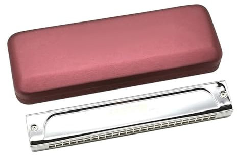 Mundharmonika C Dur 24 Loch Polyphone Mundharmonika Für Anfänger Erwachsene Und Professionelle Darbietungen(B Key)