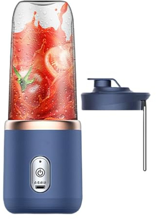 Portable Personal Blender With 6 Cutters 400ml Electric Cordless Juicer Cup For Smoothies Shakes Traveling Fruit Veggie Baby Food Juice Bottle Mixer Delivers 5-10 Blending Cycles For Gym Office Sports