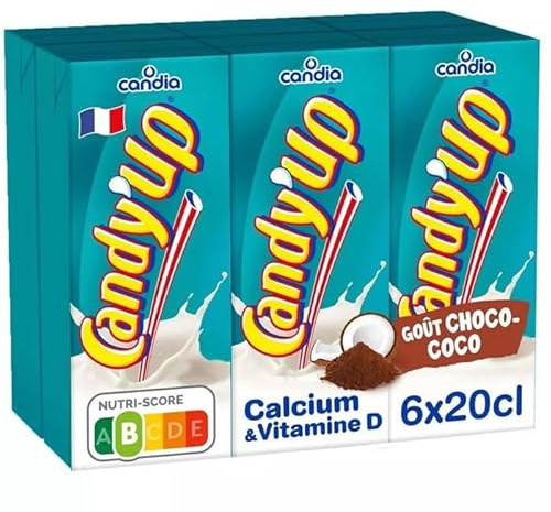 CANDIA Candy'Up Michou Lait aromatisé au chocolat et coco UHT 6 x 20 cl