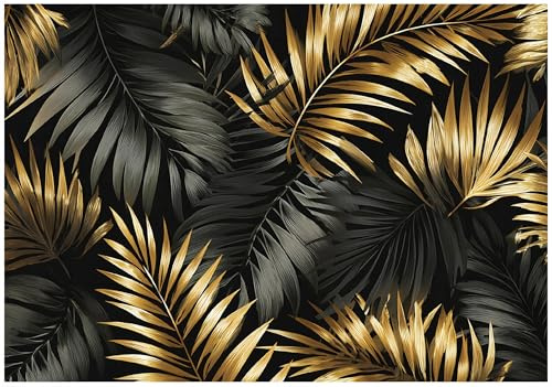 WallArena Vlies Fototapete, Blätter, 200x140cm | Fototapeten - Tapeten - für Wohnzimmer Schlafzimmer - Vliestapete Wandtapete Tapete 3D Effekt- inkl. Kleister