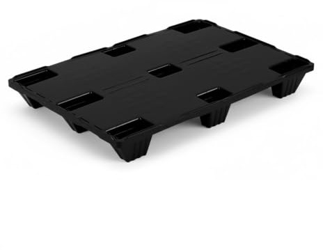 IMJ-Global - Euro Paletten aus Kunststoff HDPE, Europaletten 120 x 80 Stapelbare mit 9 Füßen, jede Palette ist lebensmittelzertifiziert und hat eine maximale Tragfähigkeit von 2500 kg (3 Paletten)