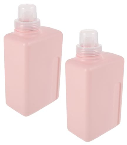 Sewroro 2 Stück Nachfüllbare Waschmittel Flaschen 1000 Ml Pe Kunststoff Auslaufsicherer Spender für Waschgel Weichspüler Shampoo Reisegröße Zufällige Farbe