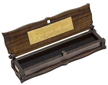 Gök-Türk Box Schatulle Aufbewahrung für Tesbih Gebetskette mit IHRER Gravur aus Holz Handgemacht