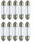 24 Volt - 10 Stück - C10W - T11x41 - Sv8.5-41mm - 10Watt - Nfz LKW Beleuchtung - Glühlampe, Glühbirne, Soffitte, Lampen. mit E-Prüfzeichen [STVZO zugelassen] - Hallenwerk