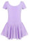 Untlet Ballettkleid Mädchen Kinder Kurarm Ballettanzug Ballett Trikot Kurzarm Body mit Chiffon Wickelrock Kinder Ballettkleidung Tanzkleid Tanzbody,Lila,150