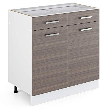 Vicco Meuble Cuisine R-Line, Gris Noble, 80cm sans PT