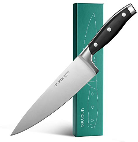 linoroso Chef Knife - Professional Pro Kitchen Knife 8 inch Chef's Knives, German High Carbon Stainless Steel Ultra Sharp Cooking Knife with Full Tang Ergonomic Handle - Classic Series