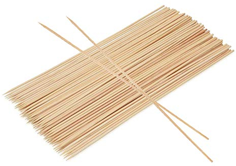 VIRSUS Stecconi in Legno di Bamboo Varie Quantità per Arrosticini, Spiedini Bastoncini in Legno 20cm Resistenti Diametro 3mm (1000)