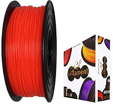 I-Filament 3D-Drucker PET-G 1,75mm 1kg Spule Rolle (Neon Rot)