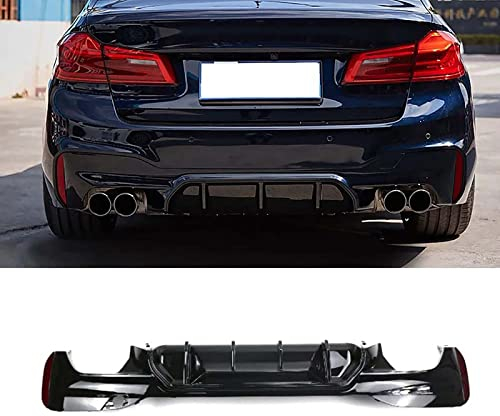 NMDNNJ Spoiler Diffusor, passend für BMW 5er G30 G31 M Sport 2017 2018 2019 2020 525i 530i 540i, Fahrwerksschutz, ABS Material, Auto Unterlippe, Stoßfängerumbau, Antikollisionsschutz Zubehör