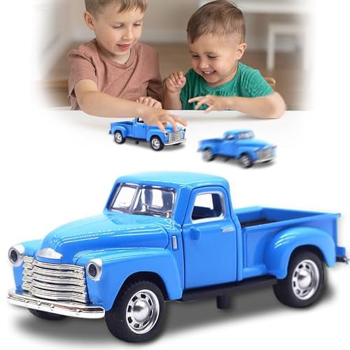 AGSIXZLAN Little Blue Truck Toy,1:32 Pull Back Cars Toy for Kids Boys Girls