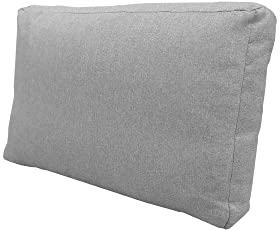 chilly pilley Palettenkissen Waschbar Gartenkissen für EU Paletten Palettenpolster Bezug abnembar mit Reißverschluss viele Farben und Größen (Rückenlehne 120x40x12 Silber)