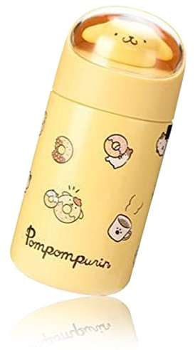 Roffatide Anime Pompom Purin Cute Stainless Steel Vacuum Thermos Water Bottle Mug for Girls Women Hot & Cold for Hours Insulated Bottle Gift for Birthday Christmas Yellow