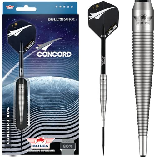 Bull's Concord 80% Tungsten Dartpfeile für jeden Spieler - professionelle Dartpfeilen - 21 Gramm