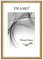 FRAMO Holz Bilderrahmen Schmal 59,4 x 84,1 cm (DIN A1) aus Massivholz | Rustikal-Gold | Farbe/Größe wählbar | Rahmen für Poster | Puzzle | Foto collage N°078