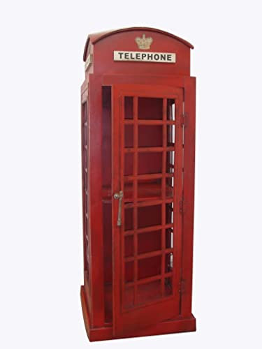Kunibert Englische Telefonzelle Höhe 125cm Farbe: Rot Material Blech als Aufbewahrungsschrank