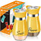 Salz und Pfefferstreuer Set - 120ml Glasboden Salzstreuer Klein mit Edelstahl Deckel, Pfefferstreuer Gewürzstreuer für Küche Kochtisch, Wohnmobil, Camp, BBQ Nachfüllbares Design - Gelb