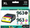 963XL Tintenpatronen Compatibles für HP 963 XL Multipack Patronen für HP Officejet Pro 9010 9012 9013 9014 9015 9016 9018 9019 9020 9022 9023 9025 (Schwarz Cyan Gelb Magenta, 4-Pack)