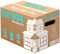 TOPBOX 10 Large Strong Moving Boxes – 48L Double Walled Cardboard Packing & Storage Boxes for Moving House, Shipping, Removal & Packaging | 53cm x 30cm x 30cm | Room Tick List, Handles & Recyclable