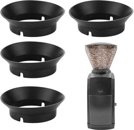 4uds Junta de Repuesto para Baratza Encore Molinillo, Silicona Junta de Molinillo de Café Anillo para Baratza Virtuoso Molinillo de Café y Molinillo de Café Eléctrico de Rebaba Cónica (Negro)