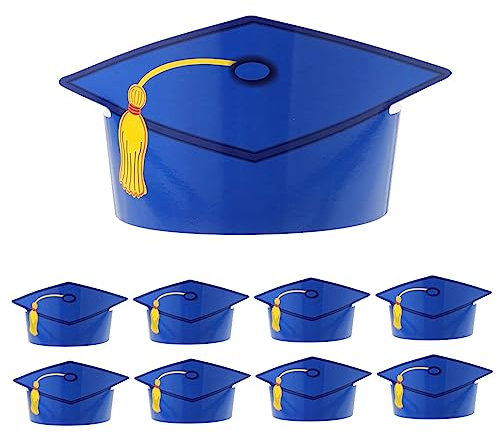 BRIGHTFUFU 12Pezzi Cappelli di Laurea Regolabili per Feste Tocco di Laurea per Bambini Adulti Gadget Bomboniere per Cerimonie di