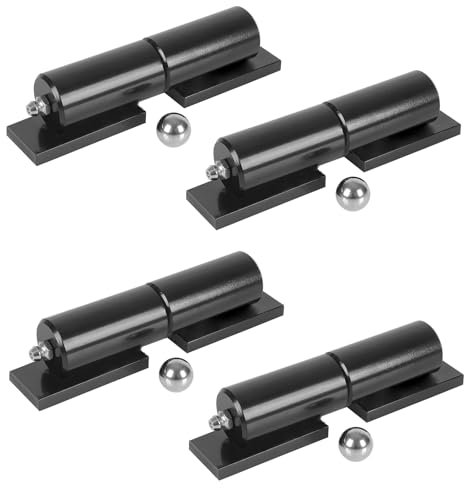 Lot de 4 charnières de portail robustes de 12,7 cm - À souder - Capacité de 204,1 kg - Pour porte battante, remorque, rampe