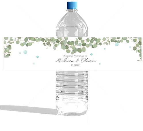 30pcs Autocollants Vintage Personnalisables avec Le Prénom Et La Date for Invitations À Un Mariage, Étiquette De Bouteille d'eau,Un Baptême, des Fiançailles, Un Anniversaire(D)