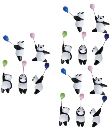 Cabilock 15 Piezas Imán De Refrigerador Placa De Control De Porciones De Cerámica Panda Imanes De Nevera Bebé Imanes Decoración Colorida Imanes De Taquilla Resina Animal Oficina Globo