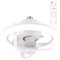 Makamsui Ceiling Fan with Lights Remote Control, 2-in-1 Ceiling Fan LED Lamp, 3 Speeds Low Noise RGB Colored Lighting Dimmable Timer Mode Ceiling Fan with Light for Bedroom Kitchen White