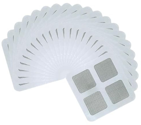 JEYORZY 50 pcs pegatinas desechables Atrapa Pelos Ducha Cuadrado para Ventosa, Fregadero, Ducha, Tapa de desagüe de bañera, colector de Cabello, Accesorio Ducha para Bañera Cocina