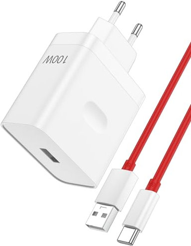 100W SUPERVOOC Caricabatterie e 8A Cavo USB C 1m per OnePlus 13/12R/11, USB C Caricabatterie Rapido per OnePlus Nord 5 4 3 2 CE 5 4 3 Lite 10T per Oppo Reno 14 13 12 FS 11F A80 A18 A40M A60 Find X8 X5