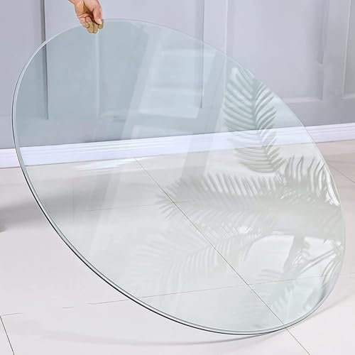 8 mm dicke transparente Tischplatten aus gehärtetem Glas, runde Tischplatten aus Glas, runde kreisförmige Glasplatten, selbstgemachte Tischplatten aus Glas for Couchtische(90cm(36 IN))