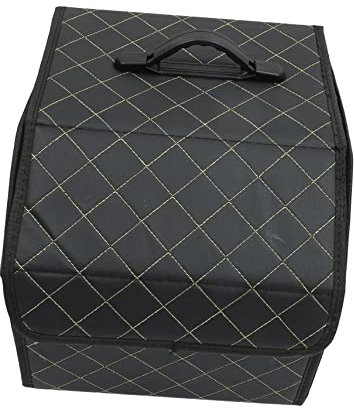 GRADENEVE Multipurpose Car Trunk PU Leather Storage Organizer Box Durable Car Boot Storage with Compartments Ideal for Organizing Car Seats & Trunk Space Stylish and Functional Design