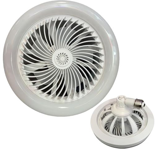 Nuyhgtr E27 Ceiling Fan, Screw-in Socket Fan, Adjustable Fan Light, Ceiling Light, Modern Ceiling, Ceilings Fans Fixture, Adjustable Fixtures, Modern Light or Enhanced Comfort and Energy