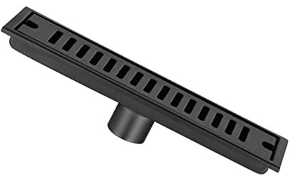 OSALADI Bonde De Douche Acier Inoxydable Noir Drain Rectangulaire Pour Cuisine Siphon De Sol Anti-odeur Avec Filtre Drainage Central