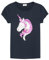 Baumwollshirt in A-Shape mit Wendepailletten Navy 104/110