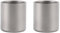 LOLPALONE 2 x 450 ml Double Paroi Titane Eau Tasse Café Thé Tasse pour Maison Bureau Extérieur Randonnée Pique-Nique Poignée