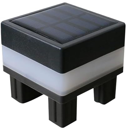 kinrguiyuez Solarlampen Für Zaunpfosten Außenbereich - Wasserdichte Zweifarbige Outdoor Pfostenleuchten | Gartenlaterne für Einfahrt Camping Terrasse Weg Tor Garten Balkon Poolbereich Gartengestaltung