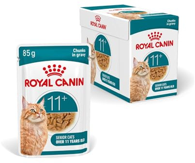 Ageing 11+ Gravy | Nassfutter für Senior Katzen | 12 x 85 g | Royal Canin | Alleinfuttermittel | Für die Seniorphase ab 11+ | HealthyAge7 Complex | Stückchen in Soße