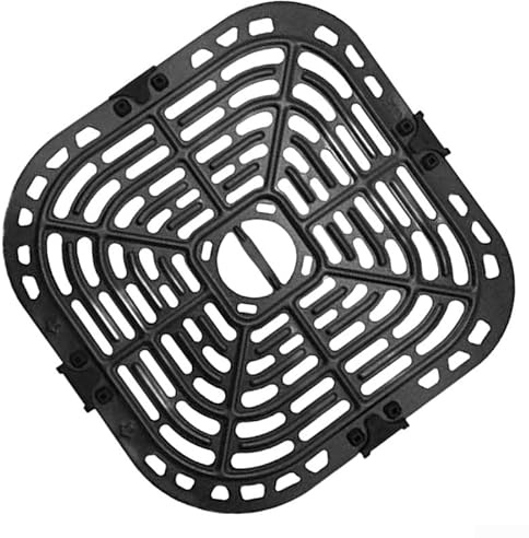 ComfyHarbor Air Fryer Ersatztablett 23 x 24 cm, schwarzer Teller mit Eckenschutz für Kochen im Freien, nicht klebende Kochflächen