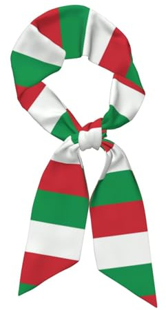 HJFCZH Langer Seidenschal, Italien-Flagge, bedruckt, weich, bequem, hautfreundlich und atmungsaktiv, geeignet für Reisespiele und Partys