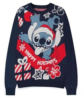Lilo & Stitch Santa Männer Weihnachtspullover Multicolor