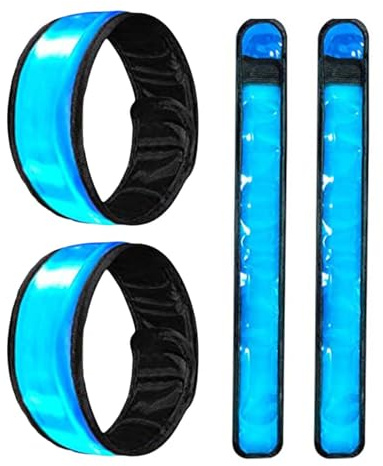 usefulbeauty Knöchelband für Pferde, 4 Stück, Sicherheitsausrüstung für Tiere – Beinbänder mit LEDs – für Ställe, Wiese, Reiten, Strecken, Ranch, Bauernhof