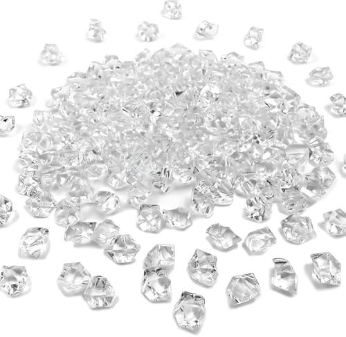 LONZIKP 200 Stück Glassteine Deko Steine, Dekosteine für Vasen, Kristall Deko, Diamantene Hochzeit, Vase Füller, Tabelle streuen, Party Gunst, Hochzeit Dekoration (Transparent)