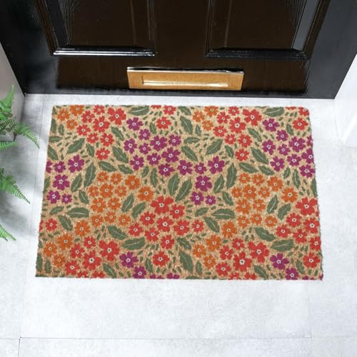 Artsy Mats Floral Pattern Coir Doormat (60 x 40cm)